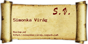 Simonka Virág névjegykártya